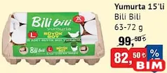 BİLİ BİLİ YUMURTA 15'Lİ 63-72 G BİLİ BİLİ YUMURTA 15'Lİ 63-72 G